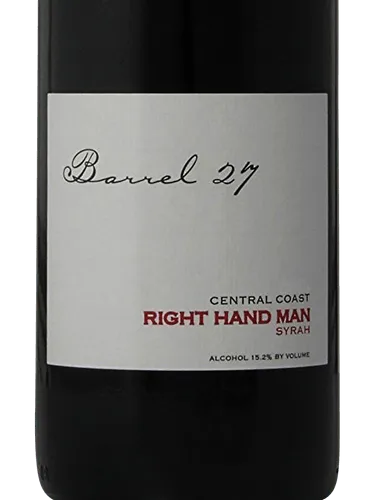 Barrel 27 Right Hand Man Syrah