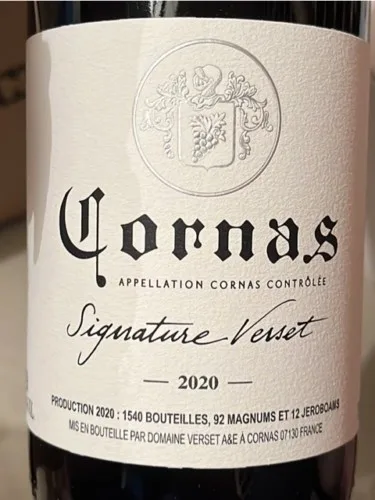 Signature Verset Cornas