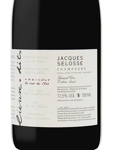 Lieux-dits Le Bout du Clos Extra Brut Champagne Grand Cru 'Ambonnay'