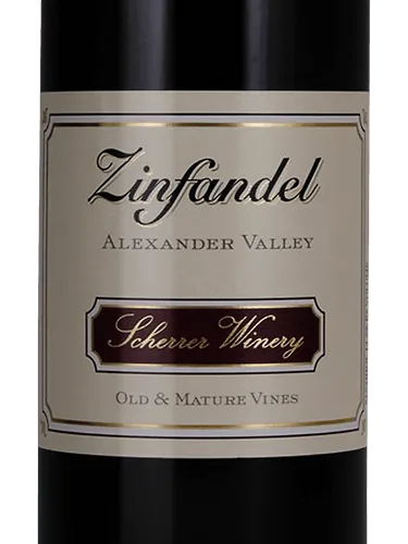 Scherrer Vineyard Old and Mature Zinfandel