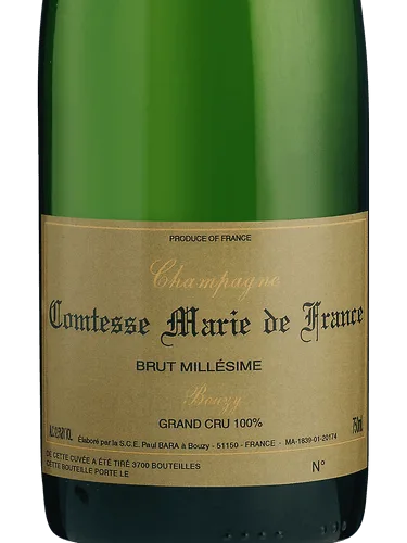 Comtesse Marie de France Brut Millésime Champagne Grand Cru 'Bouzy'