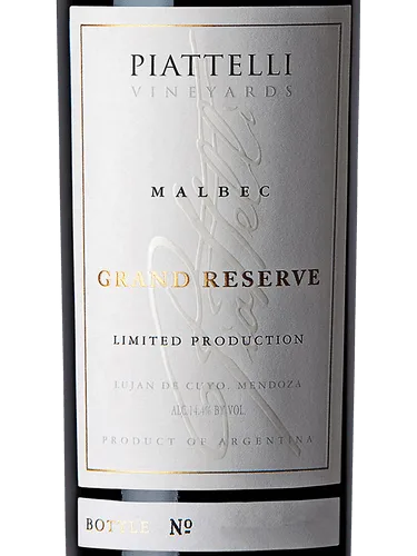 Limited Production Malbec Grand Reserve
