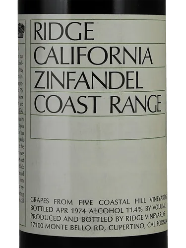 Coast Range Zinfandel