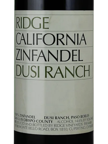 Dusi Ranch Paso Robles Zinfandel