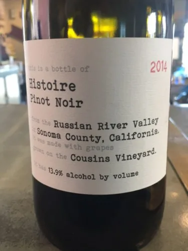 Hístoíre Cousins Vineyard Pinot Noir