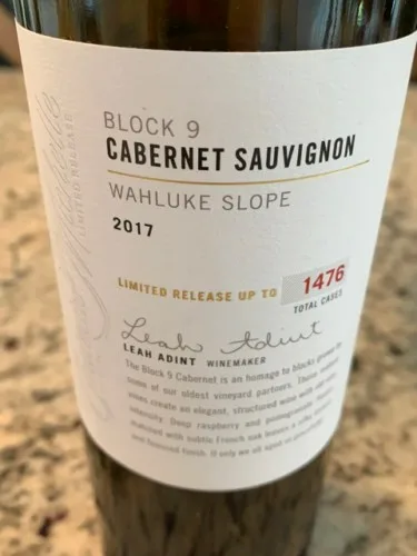 Limited Release Indian Wells Vineyard Block 9 Cabernet Sauvignon