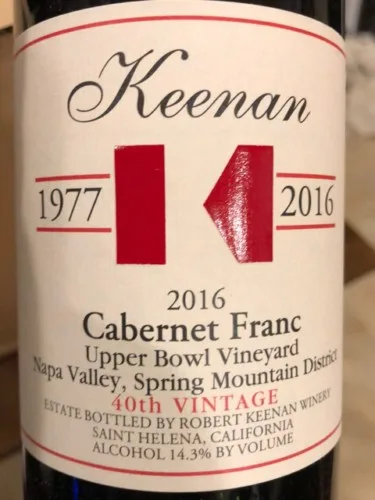 Upper Bowl Vineyard Cabernet Franc