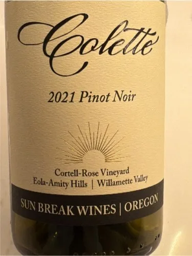 Colette Cortell-Rose Vineyard Pinot Noir